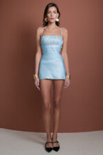 THE IRIS Dress - Ice Blue by Milana Marhel — front view
